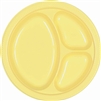 Light Yellow Divided Plastic Plates 10.25 inch-20 ct