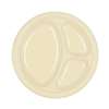IVORY DIVIDED PLASTIC PLATES 10.25in.-20 CT