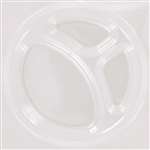 CLEAR DIVIDED PLASTIC PLATES 10.25in.-20 CT