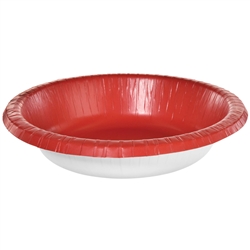 Red 20oz Paper Bowls - 20 Ct