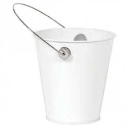 WHITE METAL BUCKET