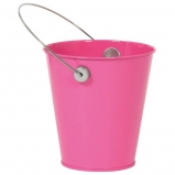 BRIGHT PINK METAL BUCKET