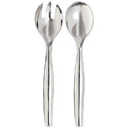 Silver Serving Forks and Spoons Set