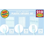 Clear Plastic Cutlery Set - 210 ct.
