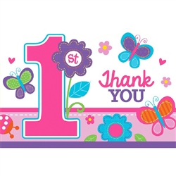 Sweet Birthday Girl Die-Cut Postcard Thank You Cards