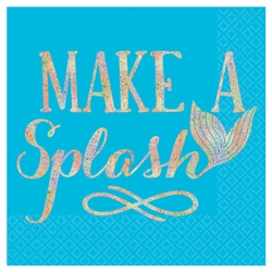 Mermaid Wishes Make A Splash Beverage Napkins