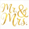 Mr. & Mrs. Hot Stamp Beverage Napkins