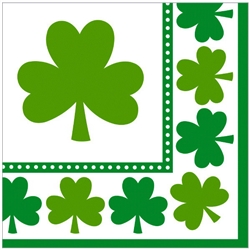 Lucky Shamrocks Beverage Napkins