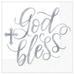 Blessed God Bless Hot Stamped Luncheon Napkins