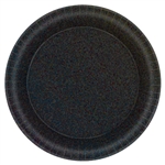 Black Round Prismatic Plates, 6 3/4"