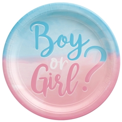 The Big Reveal Gender Reveal 7" Inch Plates