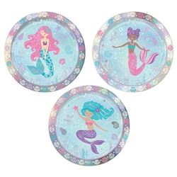 Shimmering Mermaids 7" Iridescent Plates