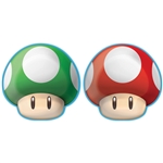 Super Mario Bros 7 Inch Shaped Mushroom Plates