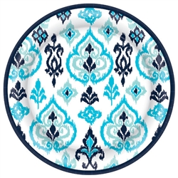 Caribbean Ikat Round Plates, 8 1/2"