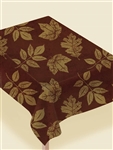 Fall Leaf Elegance Flannel Backed Tablecover