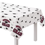 True To Your School Graduation Table Cover - Burgundy