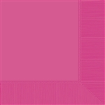 Bright Pink Beverage Napkins Big Party Pack - 100 Count