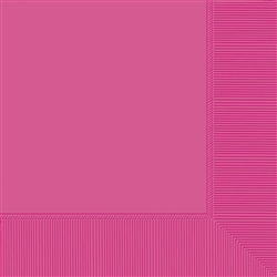 Bright Pink Beverage Napkins Big Party Pack - 100 Count