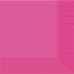 Bright Pink Beverage Napkins - 40 Count