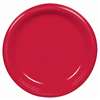 RED 7  PLASTIC PLATE PARTY PACK - 50CT