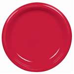 RED 7  PLASTIC PLATE PARTY PACK - 50CT