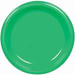 GREEN 10in. PLASTIC PLATE PARTY PACK - 50CT