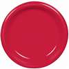 RED 10in. PLASTIC PLATE PARTY PACK - 50CT