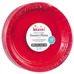 Red Dessert Paper Plates 6.75in.  - 20 Count