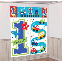 All Aboard Boy Scene Setters Wall Decorating Kit