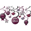 Grad Value Pack Swirl Decorations - Burgundy