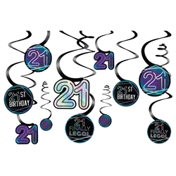 Finally 21 Hanging Spiral Decorations Value Pack