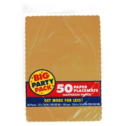 Gold Solid Color Paper Placemats