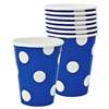 Blue Polka Dot Cups Patriotic