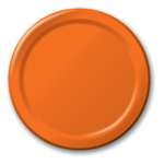 Orange Dinner Paper Plates 10 inch - 20 Count
