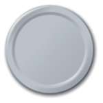 SILVER DINNER PAPER PLATES 10.5in