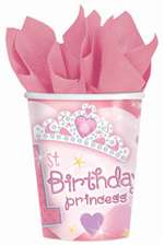 1ST BDAY PRINCESS 9OZ CUPS