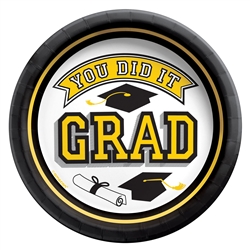 True To Your School Graduation 6.75 Inch Plates - Yellow