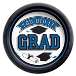 True To Your School Graduation 6.75 Inch Plates - Blue