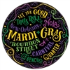 Mardi Gras 9" Plates - 60 Count
