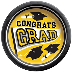 True To Your School Graduation 8.5" Inch Plates - Yellow