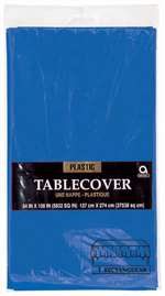 ROYAL BLUE BANQUET TABLECOVER PLASTIC-54 X108