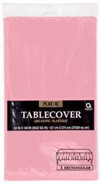 NEW PINK BANQUET TABLECOVER PLASTIC-54 X108