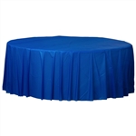 Royal Blue Round Table Cover Plastic - 84 inch