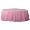 New Pink 84 Inch Round Table Cover Plastic