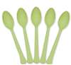 LEAF GREEN HEAVY WEIGHT SPOONS 20CT