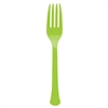 Kiwi Green Heavy Weight Plastic Forks - 20 Count