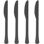 Black Heavy Weight Plastic Knives (20 Count)