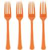 Orange Heavy Weight Plastic Forks - 50 Count