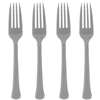 Silver Heavy Weight Plastic Forks - 50 Count