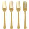 Gold Heavy Weight Plastic Forks - 50 Count